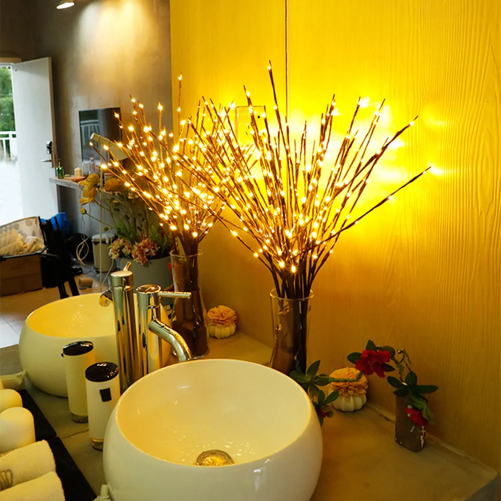 Guirxiété Lumineuse Décorative, Branche de Nuit, Arbre, Maison, Lampe de Noël, Lustre, 3 Pièces