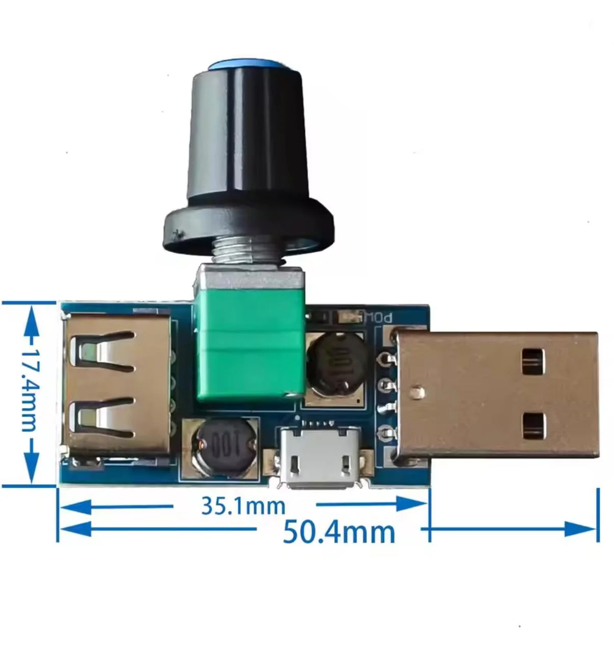 Mini USB Fan Governor Wind Speed Controller Air Volume Regulator Cooling Mute Multi Function Fan Speed Switch Module DC 5V