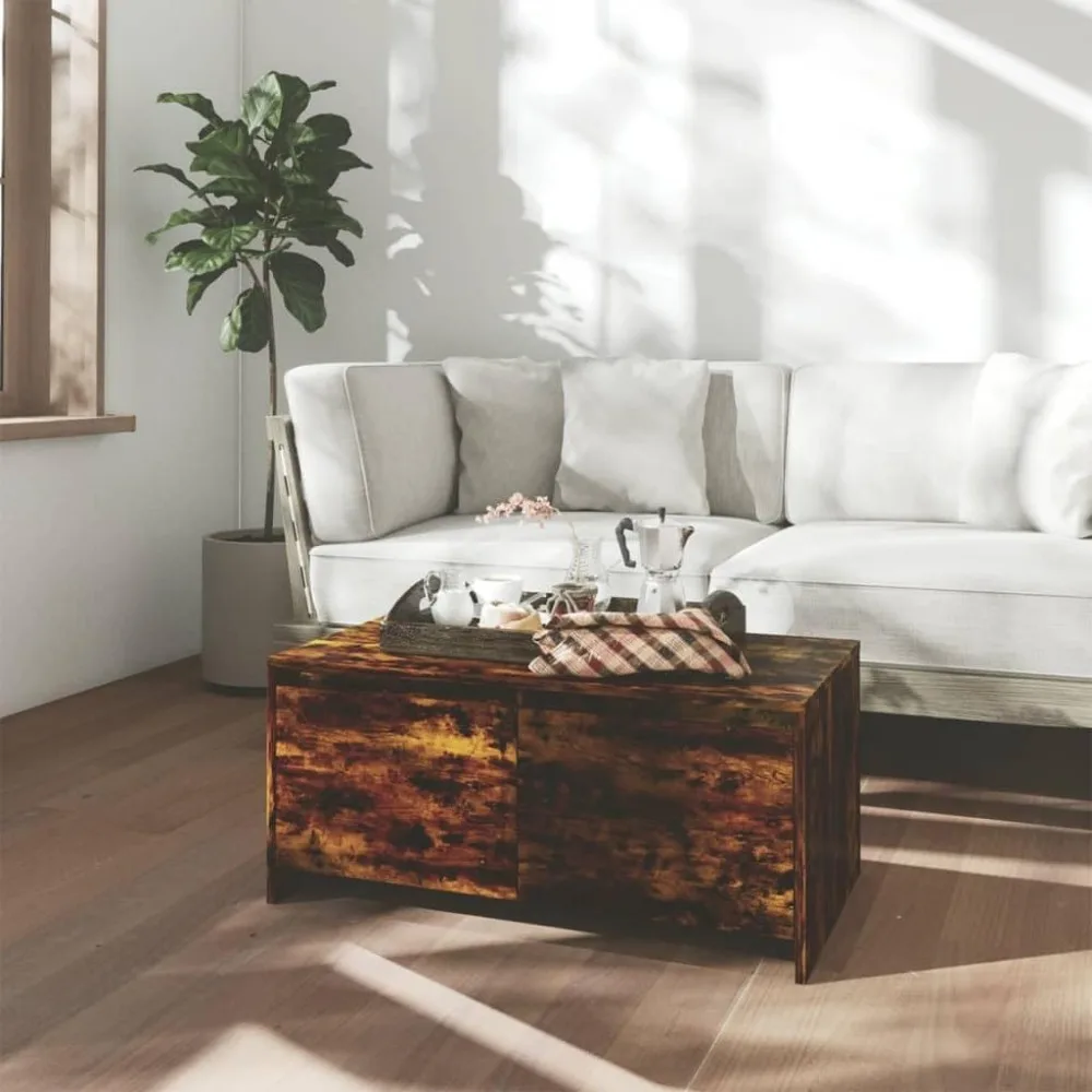 

Coffee Table,Side Table with Drawers, Multifunctional Coffee Table Suitable for Office, Store, Living Room, Guest Room,Smoked Oa