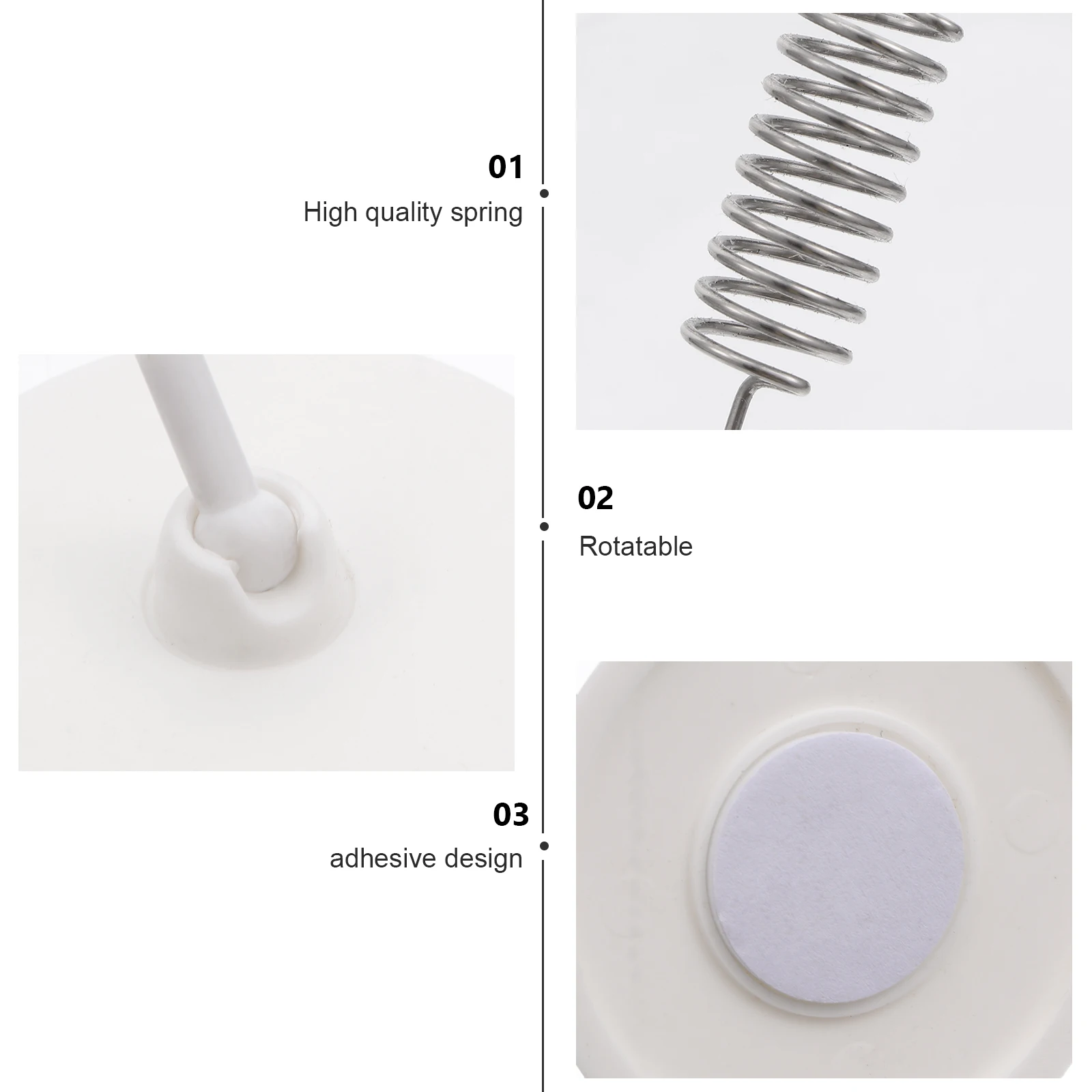 5Pcs Spring Wobble Tag Holder Easy Fix Round Plate Label Stand for Retail Shop Display Sign Holder Rack Standing Label Rack