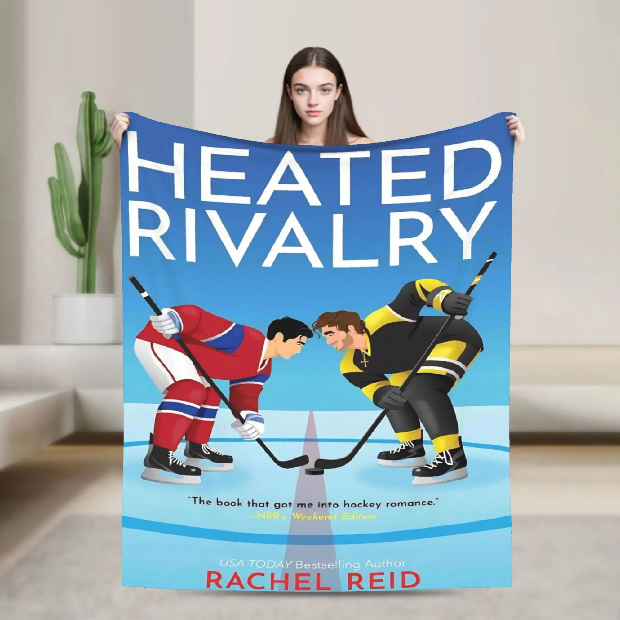 

Heated Rivalry Blanket Hockey Game Flannel Throw Blanket Bedding Couch Decoration Lightweight Bedsprea,