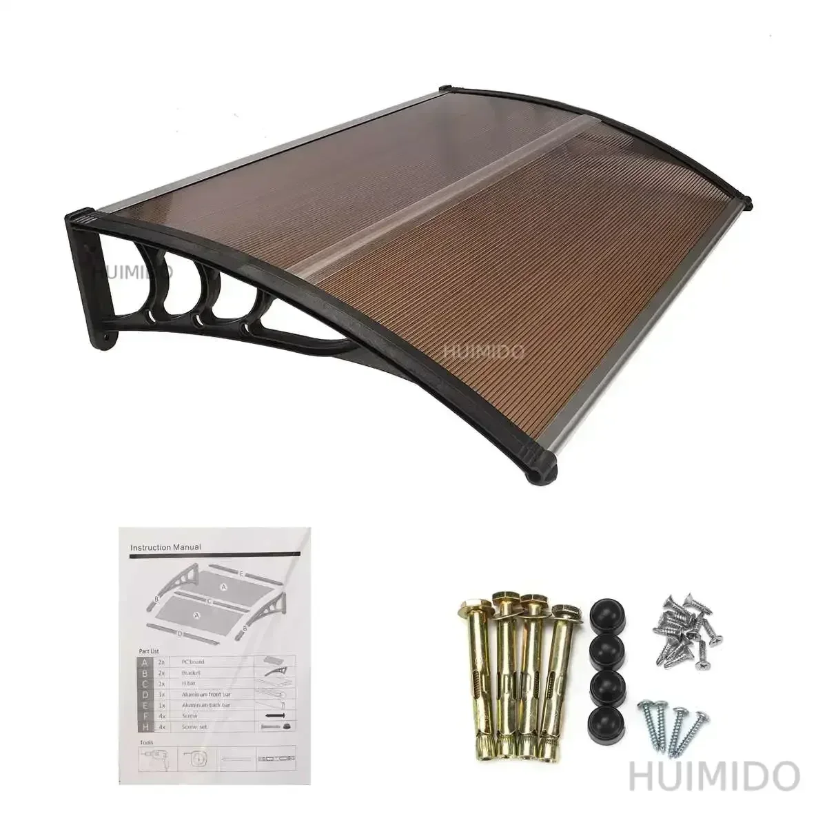 Modern Awning Window Eaves Anti UV Rain Cover Outdoor Patio Gazebos Window Front Door Canopy Poly Carbonate Cover Sun Shelter