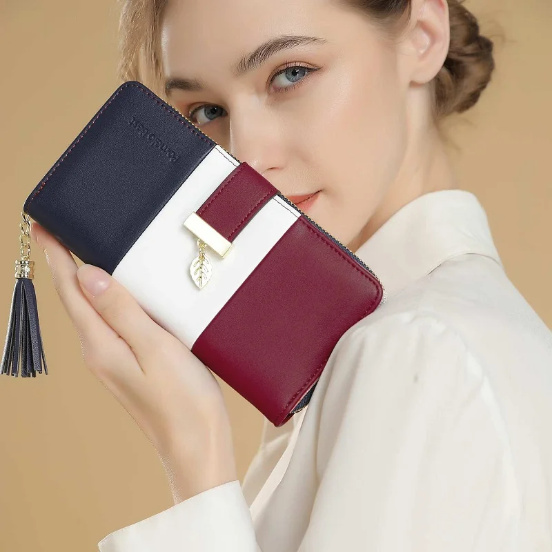 Pomelo Best Most Fashion Zipper Wallets Womens large capacity Purses Handbags Coin Purse Cards Holder PU Leather Billfold Wallet