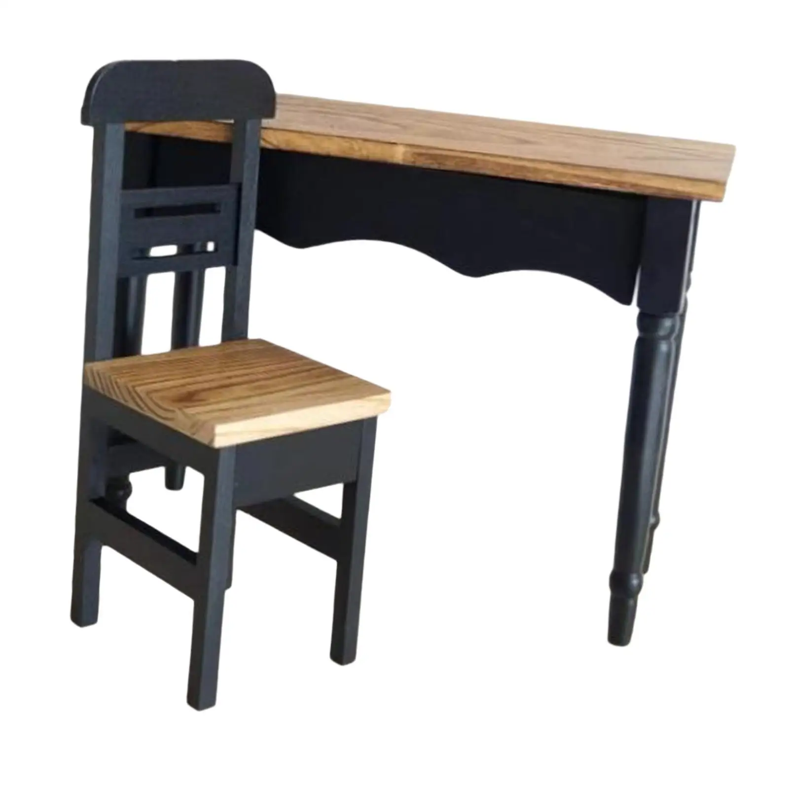 2 ชิ้นตุ๊กตาโต๊ะเก้าอี้ 1:3 ฉากชีวิตหัตถกรรมสมจริงที่ยังไม่เสร็จ DIY