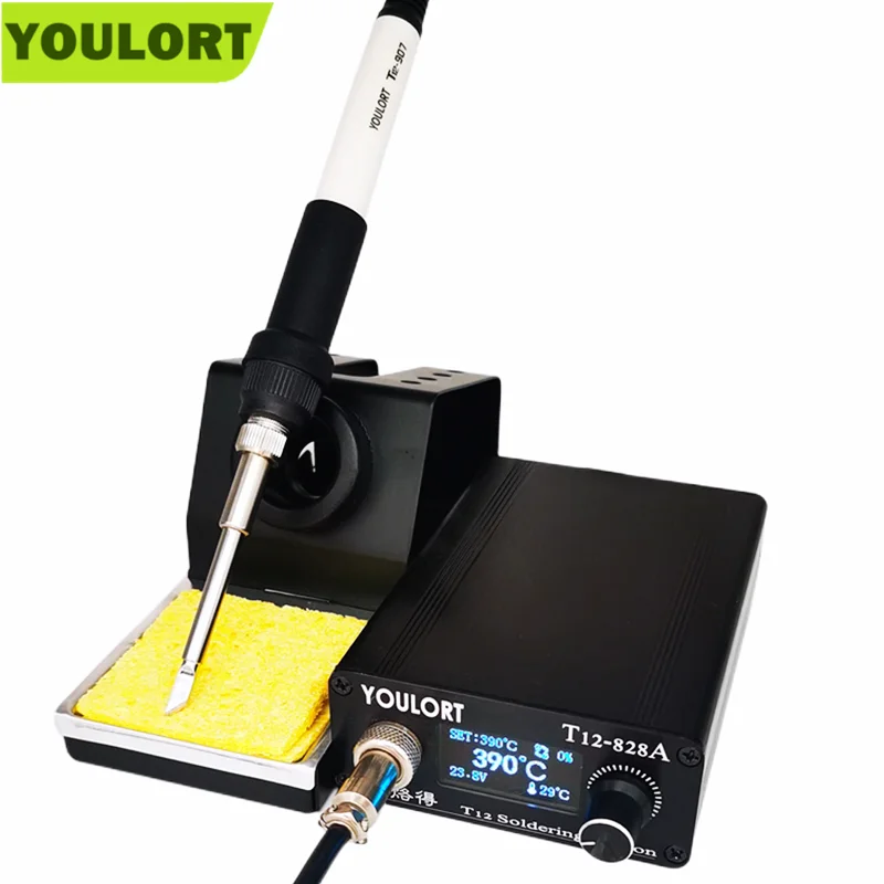 YOULORT T12 high-power soldering table electric soldering iron mobile phone electronic maintenance SC T12-828A OLED crylic panel