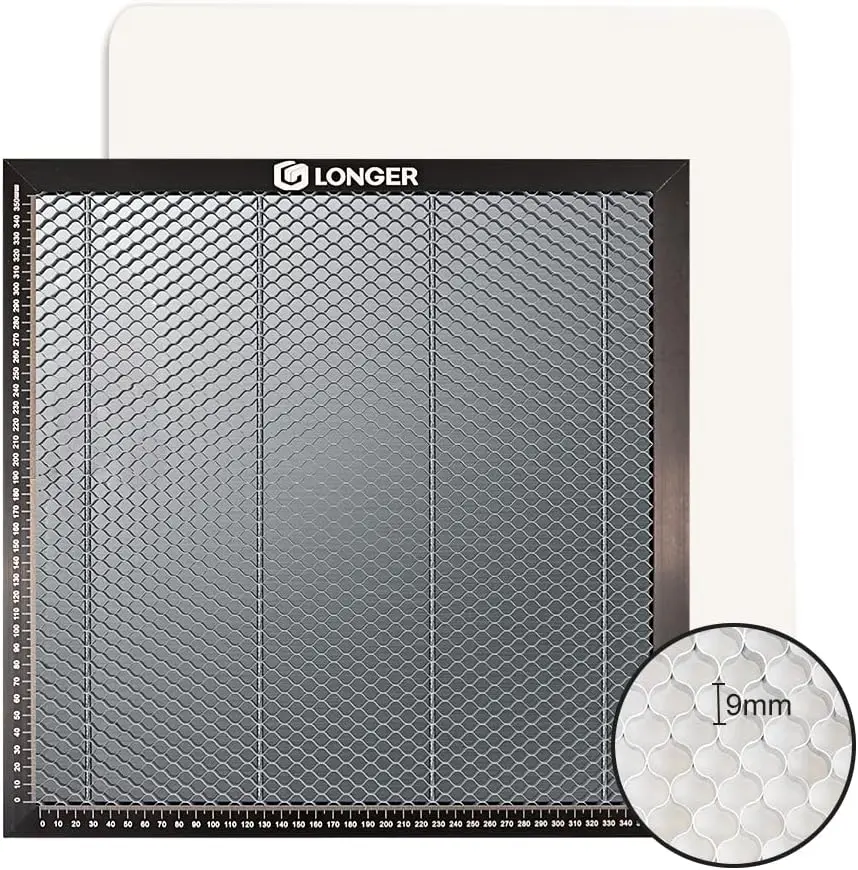 

Honeycomb Laser Bed Kit for Engravers, 15.7x15.7in, Quick Heat Dissipation & Desktop Protection