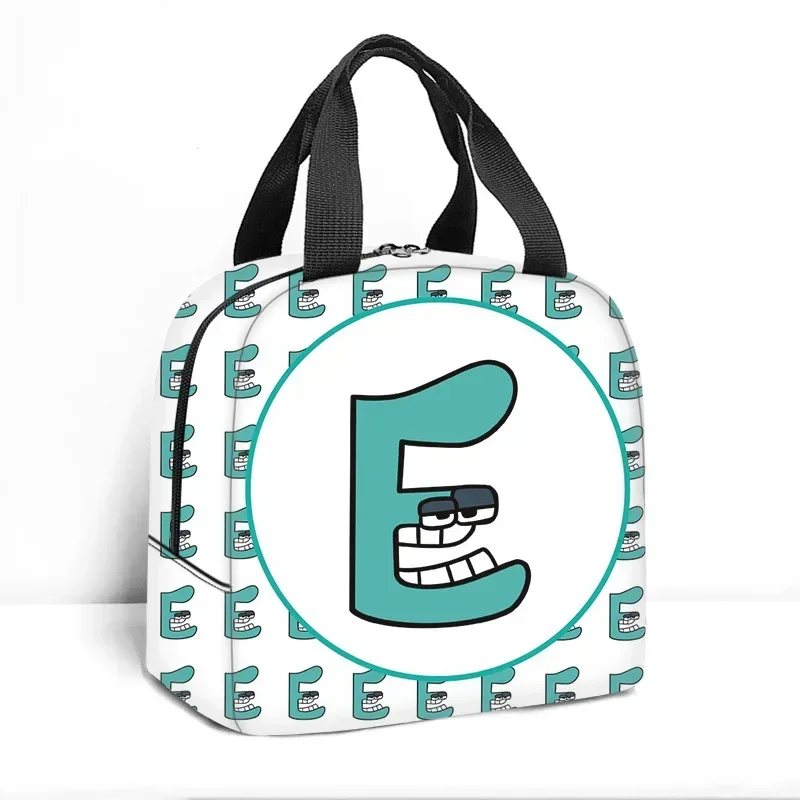 Gioco Alphabet Lore borsa termica portatile per il pranzo borsa termica per studenti borsa per alimenti da viaggio Picnic Lunch Box per uomo donna bambini