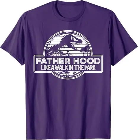 Vaterschaft ist wie ein Spaziergang im Park Retro Dinosaurier Papa T-Shirt Y2k Herrenmode Vatertag Ehemann Papa Geschenk Neuheit T-Shirt Tops – Detail 8