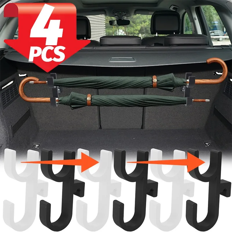 

2 ~ 4 шт. автомобильный держатель для зонта, автомобильный крючок для багажника, крепление для зонта, крючок для полотенец, автоаксессуары, универсальный внутренний органайзер для хранения, держатель