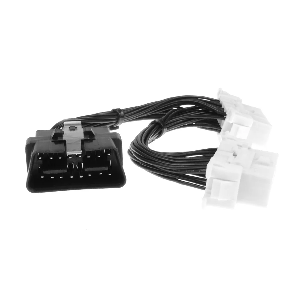 Stable &High Speed Transmission 16 Pin OBD2 OBDii OBD 2 Splitter Extension Cable One Male To Two Female Y Cable For ELM327