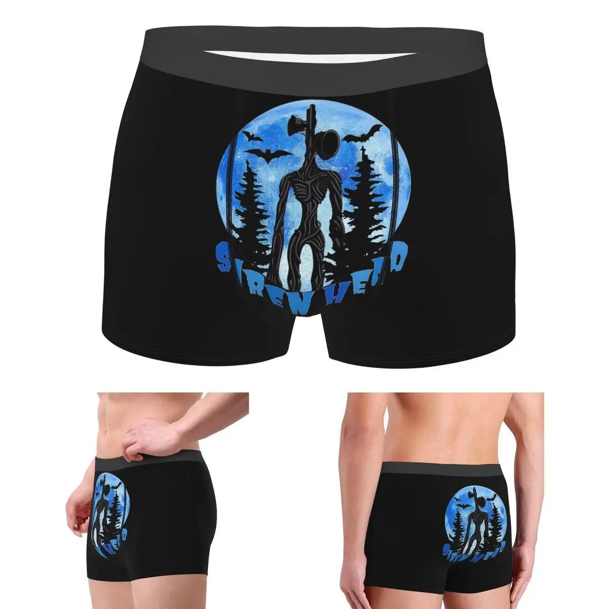 

Boxer Underpants Shorts Cartoon Horror Creepypasta Siren Head Panties Male Breathable Underwear for Homme Man Boyfriend Gift
