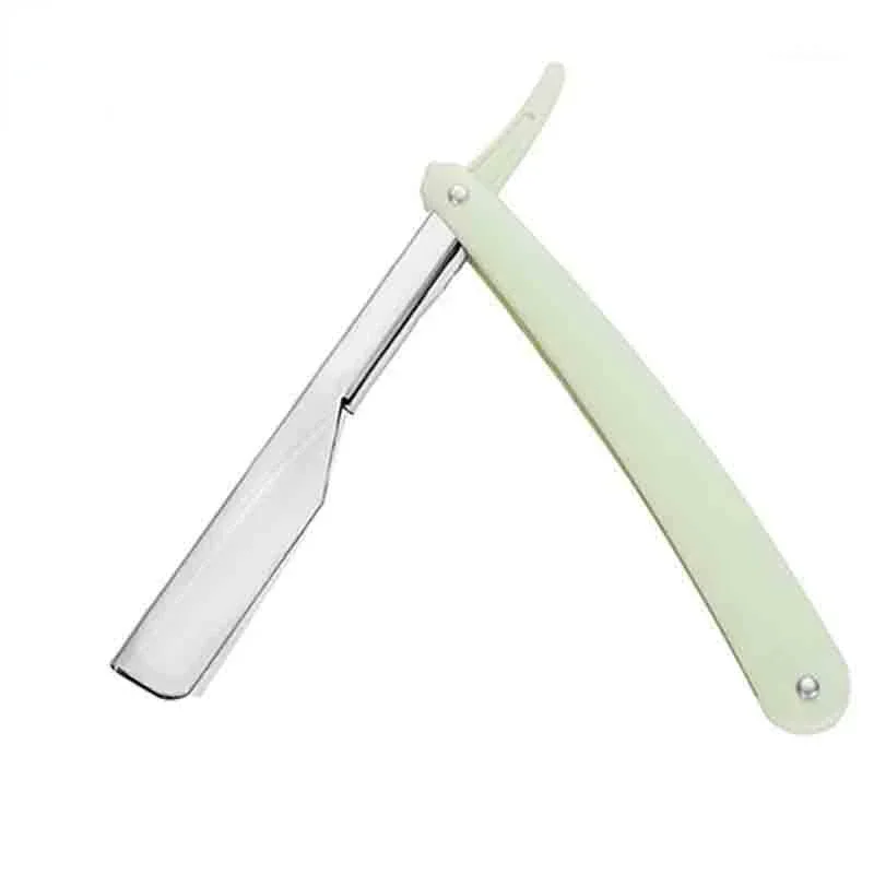 1 PC 2 Farben Professionelle Manuelle Rasierer Gerade Kante Edelstahl Barber Razor Folding Rasieren Rasur Bart Cutter mit Klinge