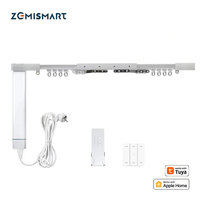 Zemismart Homekit WiFi Smart Electric Curtain Motor with Curtain Rail Track Wall Tuya Remote Control Alexa Google Home Control