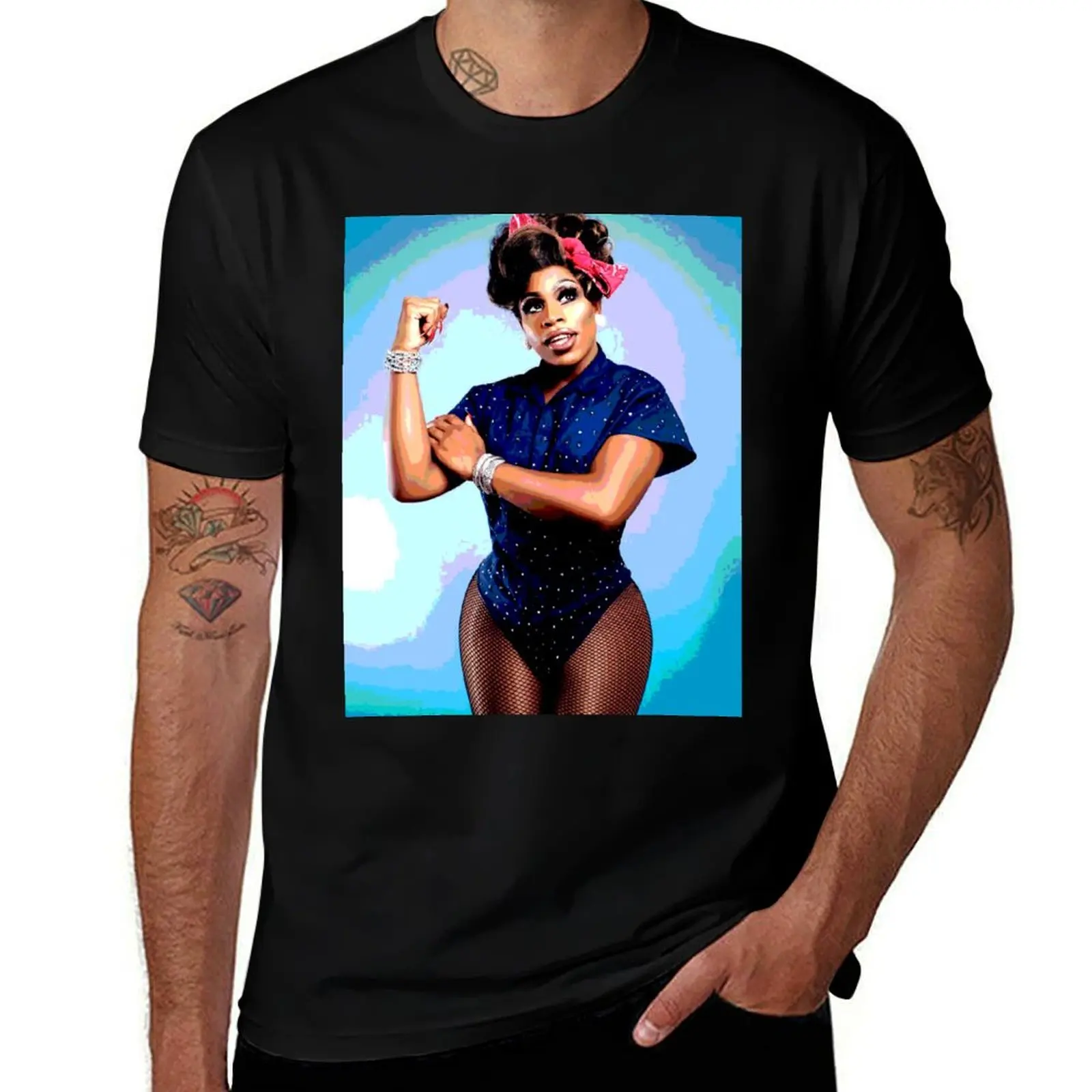 Monet X Change: Rosie The Riveter Moment T-Shirt Plus Size All Match Tee Shirt T-Shirt