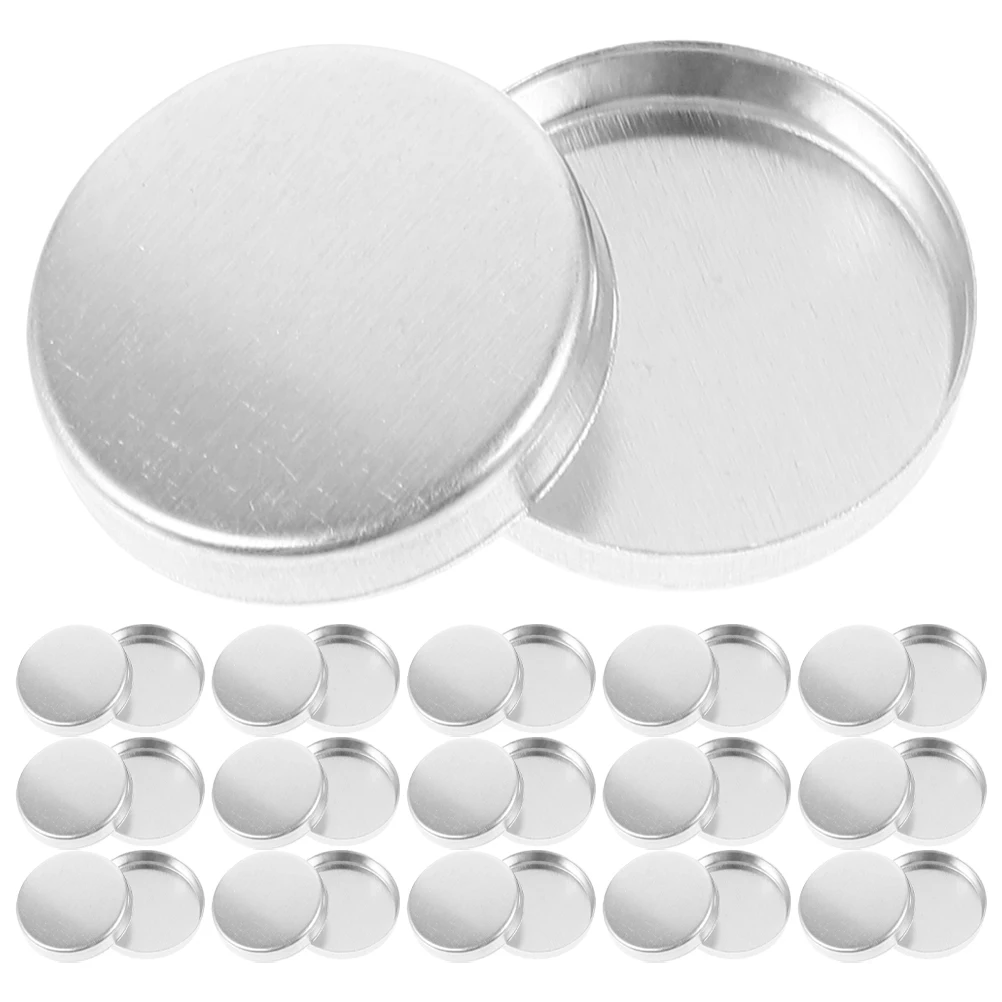 30pcs Empty Eyeshadow Pans Round Makeup Palette Small Powder Trays For Travel Blush Highlighter Lip Balm Storage