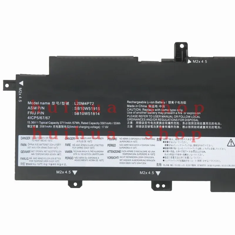 New L20M4P72 L20L4P72 L20C4P72 Battery For Lenovo ThinkPad T14s 2nd Gen 2021 US JM