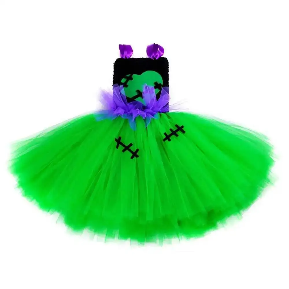 أزياء دمية الفودو المكسورة للفتيات فستان توتو فاخر للهالوين المخيف للأطفال ملابس تنكرية لحفلات الكرنفال ملابس زاحفة #6