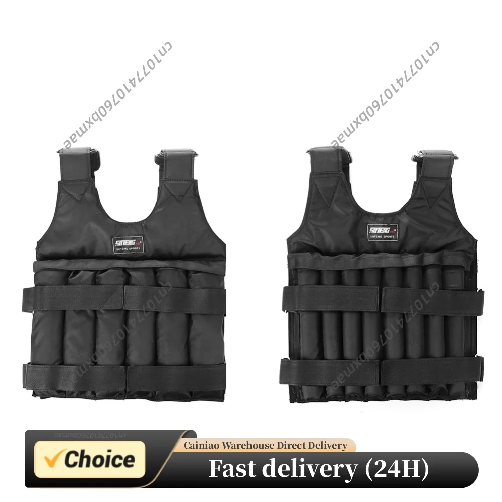 3/15/20/35/50kg Loading Weight Vest Jacket Sand Clothing for Running Training Fitness Equipment Adjustable Waistcoat Jackets