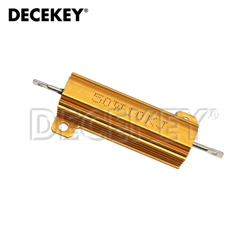 50W 100W Aluminum Power Metal Shell Case Wirewound Resistor 0.01R ~ 100K 1 4 6 8 10 20 200 500 1K 10K ohm resistance RX24