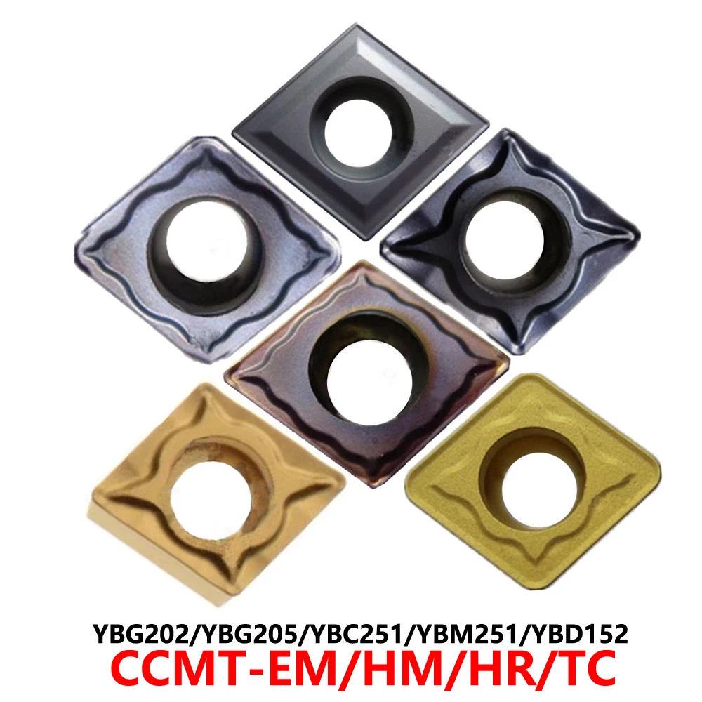 

Original CCMT 060204 CCMT060208 CCMT09T304 CCMT09T308 CCMT120404 CCMT120408 EM HM HR YBG205 YBC251 YBD152 Carbide Inserts Blade