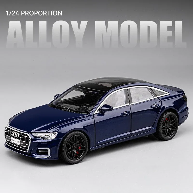 New 1:24 Audi A6 Alloy Diecasts & Toy Vehicles Metal Toy Car Model Sound and light Collection Kids Toy