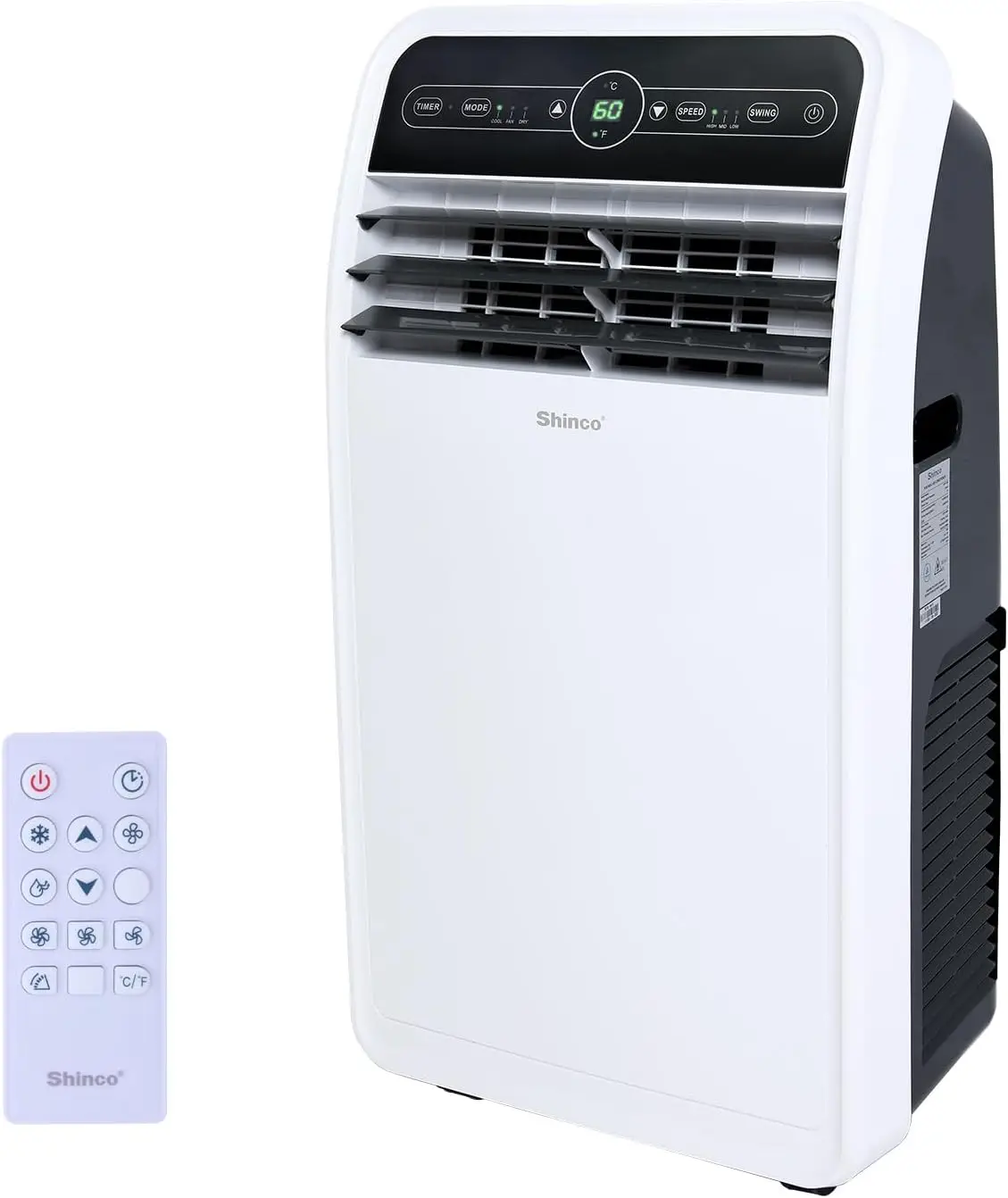Portable Air Conditioner, 12,000 BTU (7,500 BTU SACC), Portable AC Unit with Built-in Cooling, Dehumidifier & Fan Modes