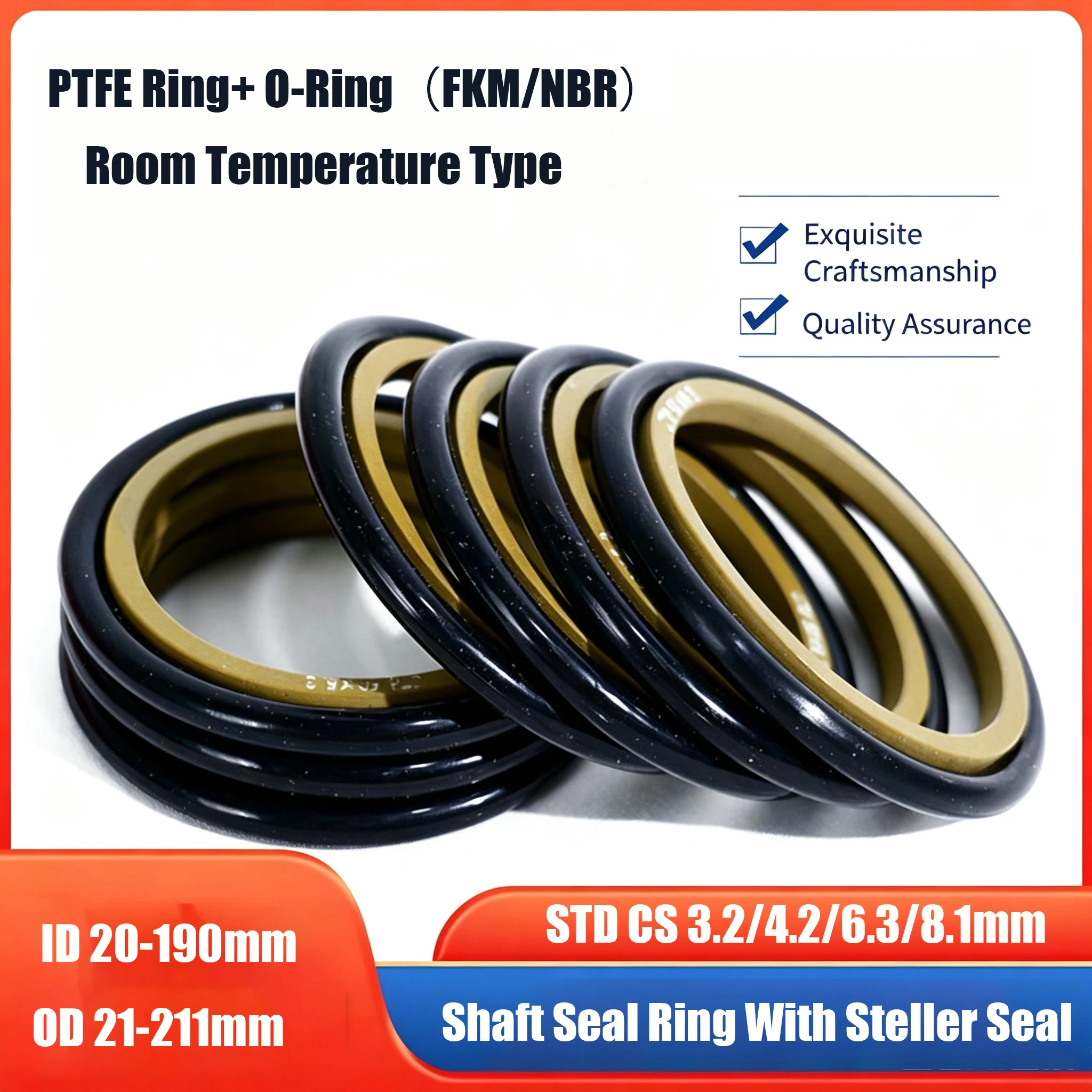 1pc ID 20-190mm Normal Temperature STd Shaft Seal Piston Sealing Ring O Ring Gasket Piston Rod Dowty Washer Assortment Oil Seal