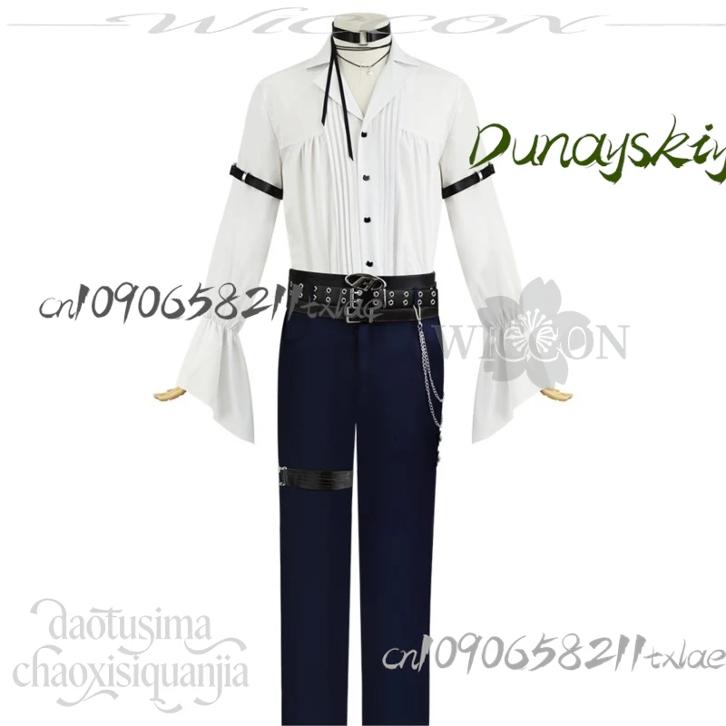 Shop1104340175 Store Vtuber VirtuaReal AZA play Youtuber tume Idol Stage Pu شورت أسود معطف قميص سروال حزام حفلة الهالوين