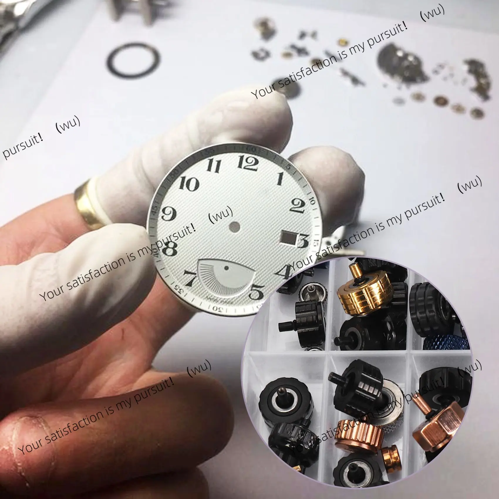 2 sets, Suitable for watch repair parts, domes, flat head tool sets, suitable for watchmakers