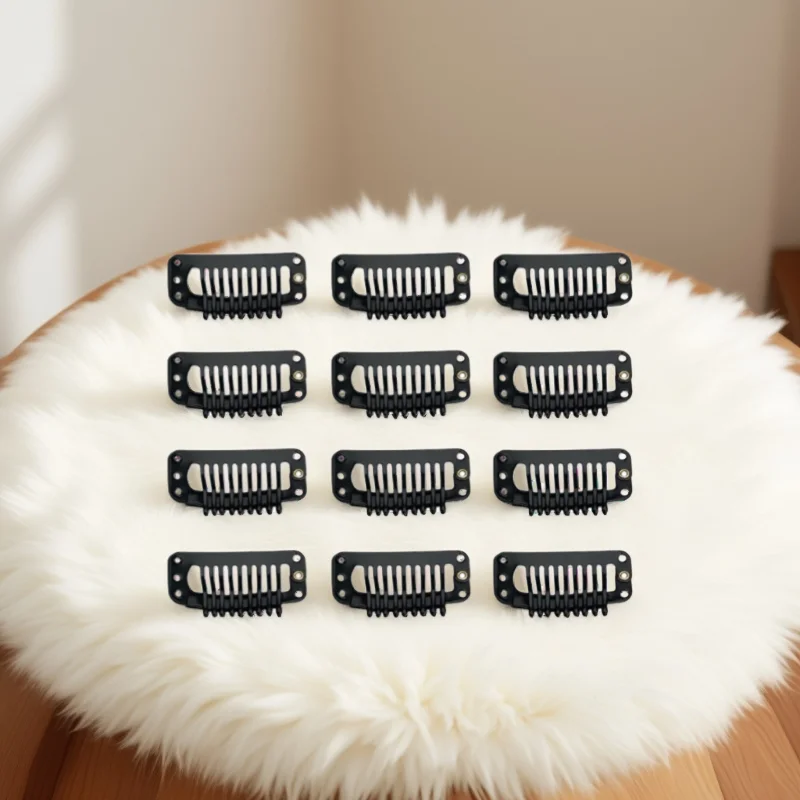 

50pcs Upgraded Nine Toothed Water Drop Wig Clip - Made of metal material, sturdy and durable, portable and lightweight design, s