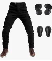 Motorcycle Jeans Travel Cycling Racer Street Road Motorcycle Black Blue Pants Safety Upgraded Protective Gear