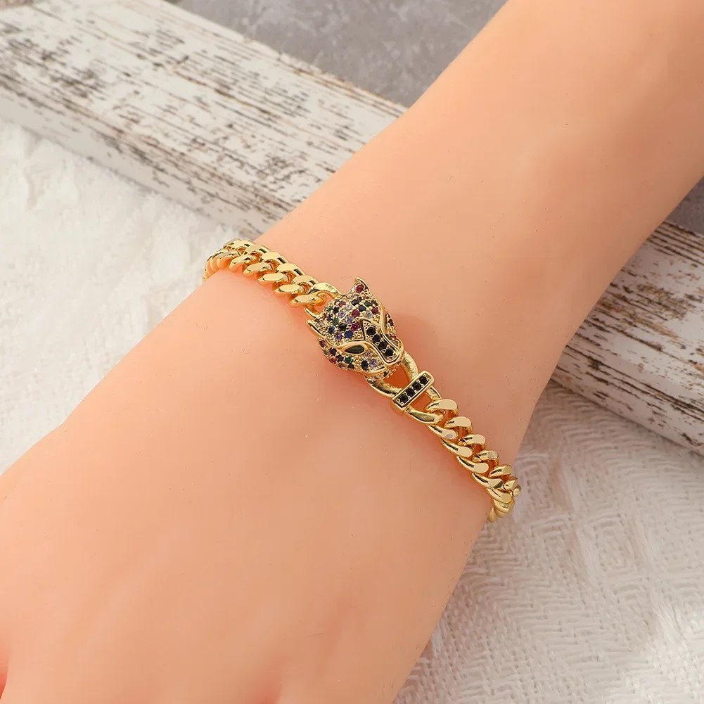 

Ornament Exaggerated Leopard Bracelet Creative Personalized Jewelry for Hip Hop Women Fashion