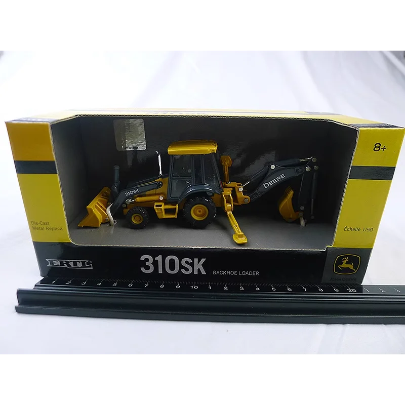 Diecast ERTL Maßstab 1:50 310SK Baggerlader Zwei-Ende Beschäftigt Legierung Auto Modell Sammeln Spielzeug Geschenk Souvenir Display Ornament