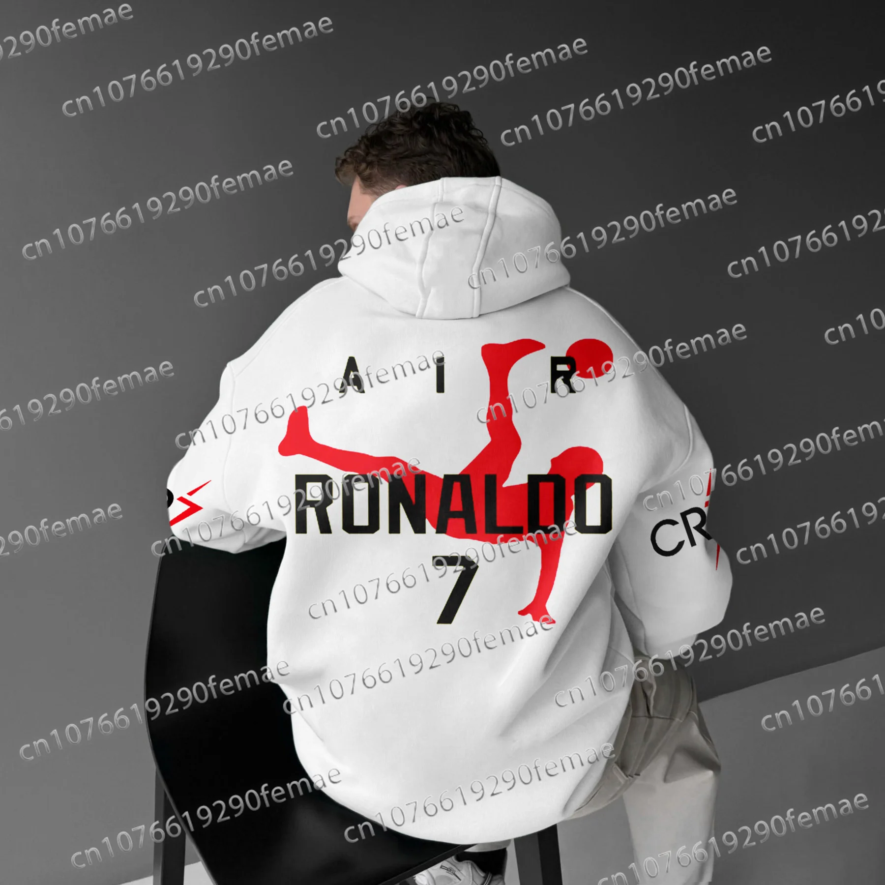 Hot Selling Sports Ronaldo Hoodie Daily Street Casual Comfortable Versatile Men's Long Sleeved Hooded Sweatshirt