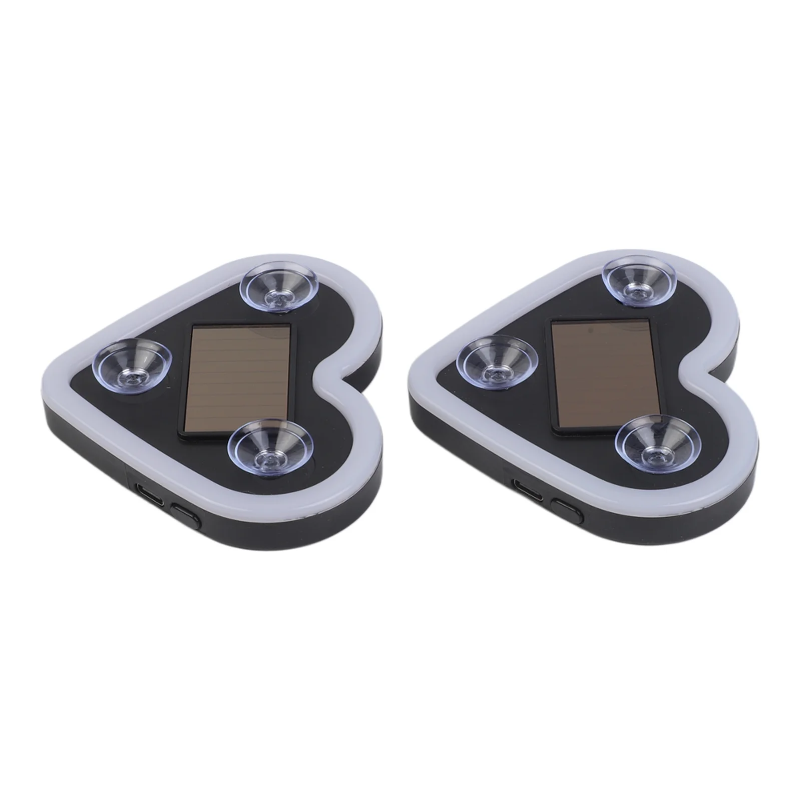 

Solar Powered Heart Shaped LED Ambient Lights with Waterproof Design and Multiple Modes for Car and Outdoor Use 2pcs