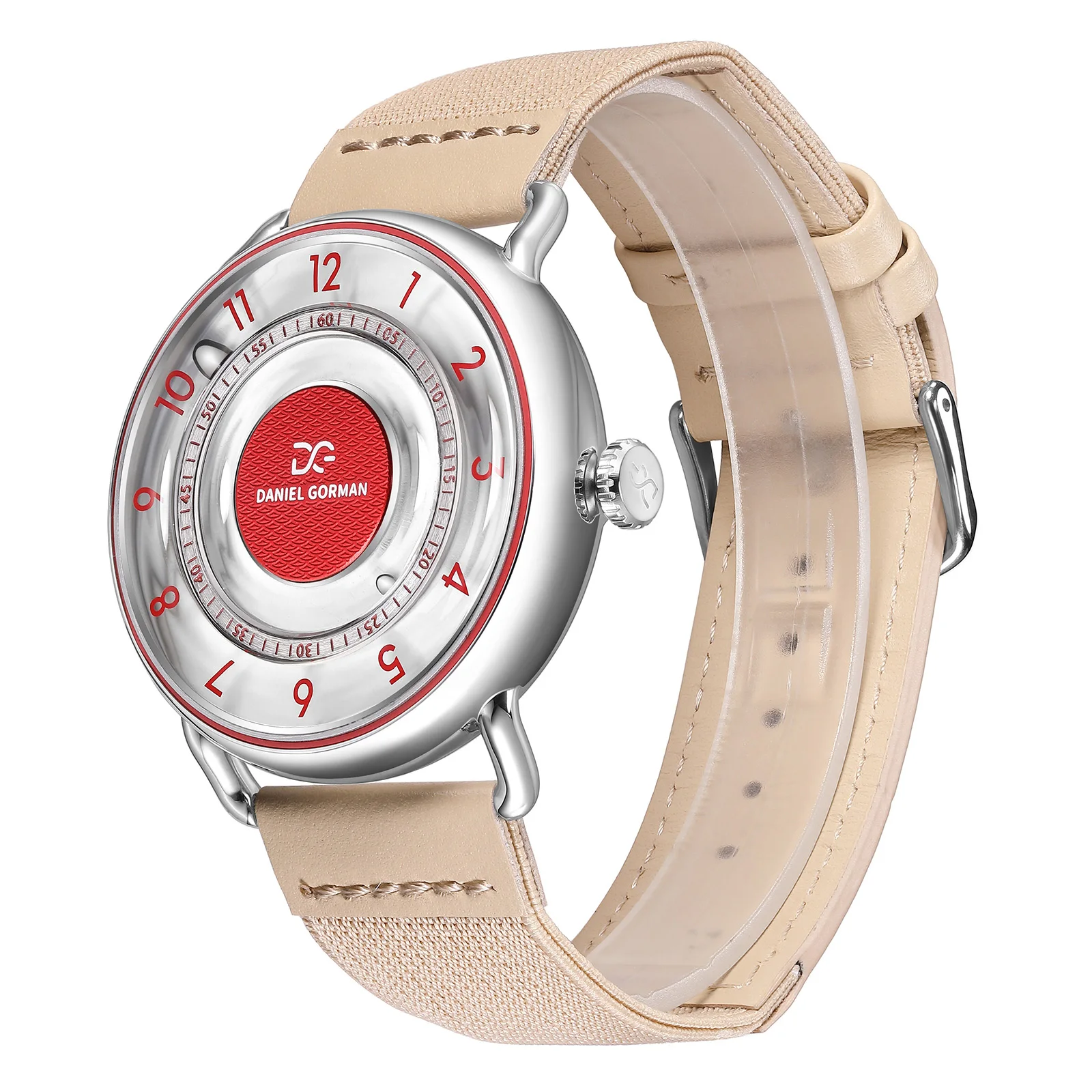 

Daniel Gorman Gravity Series Men's Magnetic Watch - Futuristic Design Waterproof with Leather And Fabric Strap Creative Gift