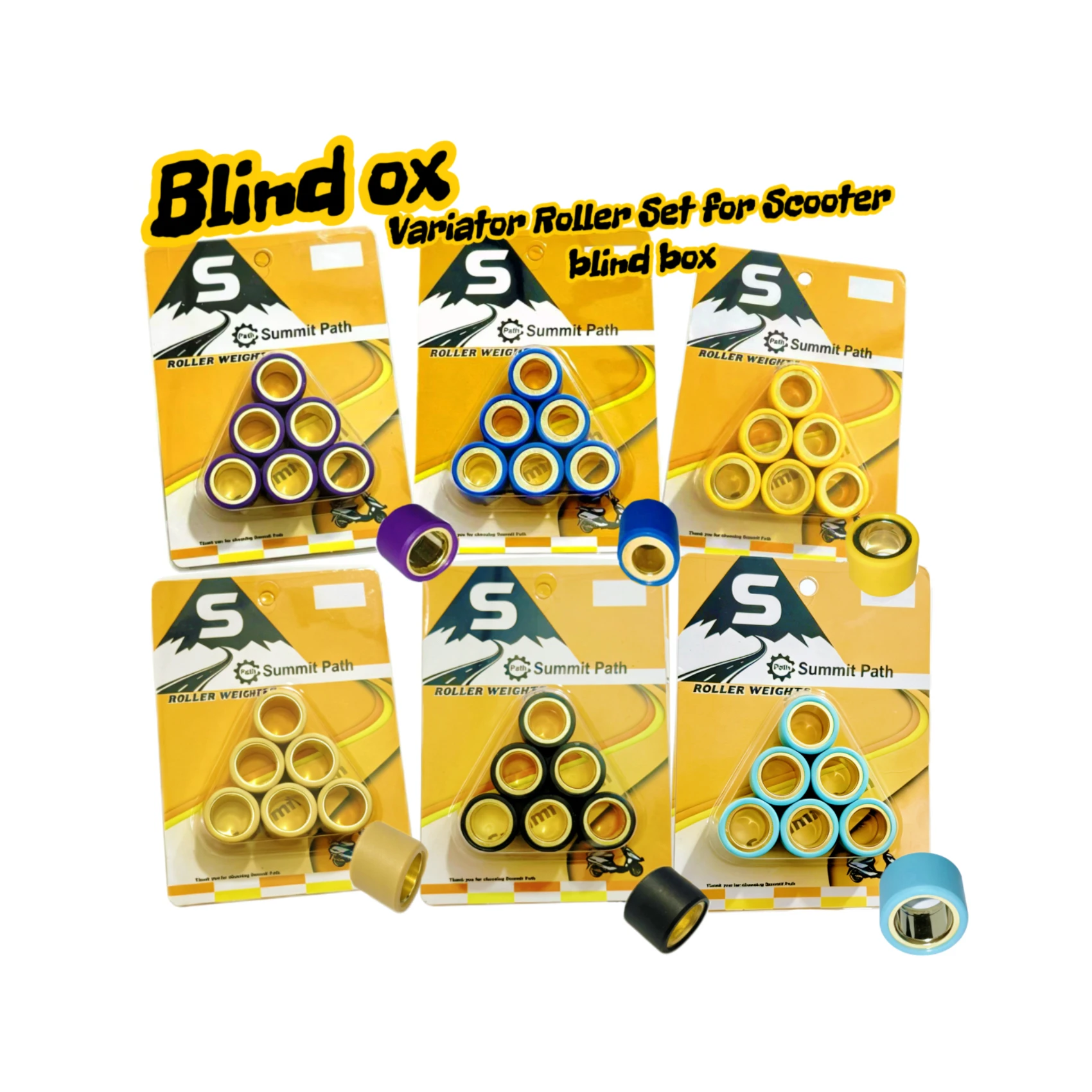 

Blind Box Variator Roller Set20x15mm for Scooter BWS125 Cygnus Majesty Maxster X-City X-Max ZY 125 Velvet 150