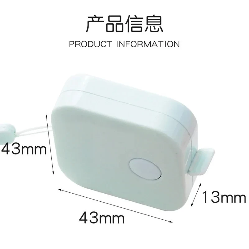 1.5Meter Portable Mini Retractable Tape Measure Pull Ruler Telescopic Soft Tape Sewing Tool Random Color 1Pcs