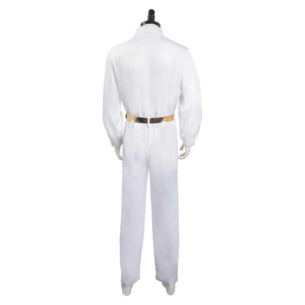 Film Ken Cosplay Kostüm Männer Gürtel weiße Kleidung Junge Barbier Overall Erwachsene männliche Outfits Halloween Karneval Spiel anzug