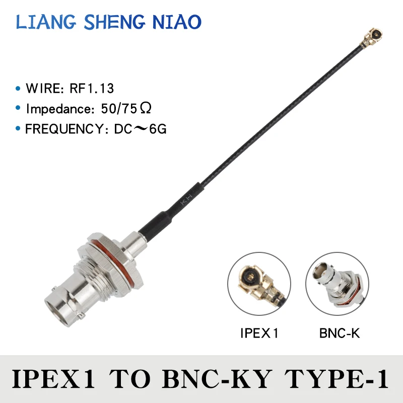 10pcs IPEX Cable BNC Female to uFL/u.FL/IPX/IPEX-1 IPEX 1 Male Plug WIFI Antenna RF Cable RF1.13 Pigtail Extension