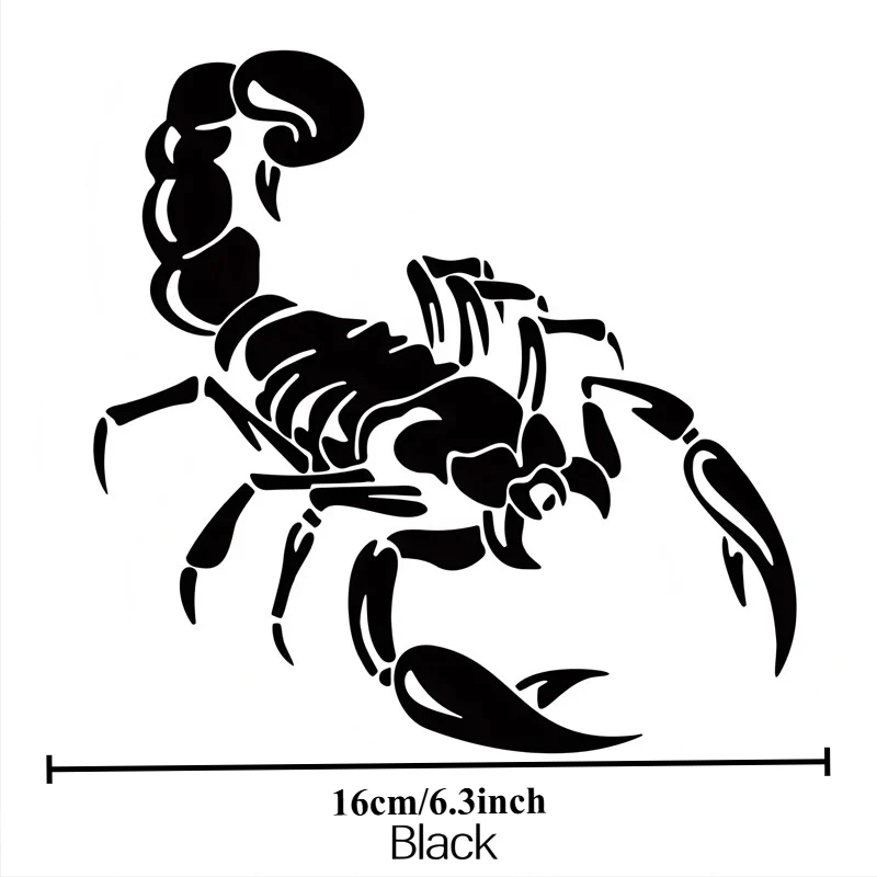 1pc 2D Flat Scorpion Vinyl Sticker, Waterproof Decal for Car Truck Motorcycle Laptop Decor, Holiday Gift