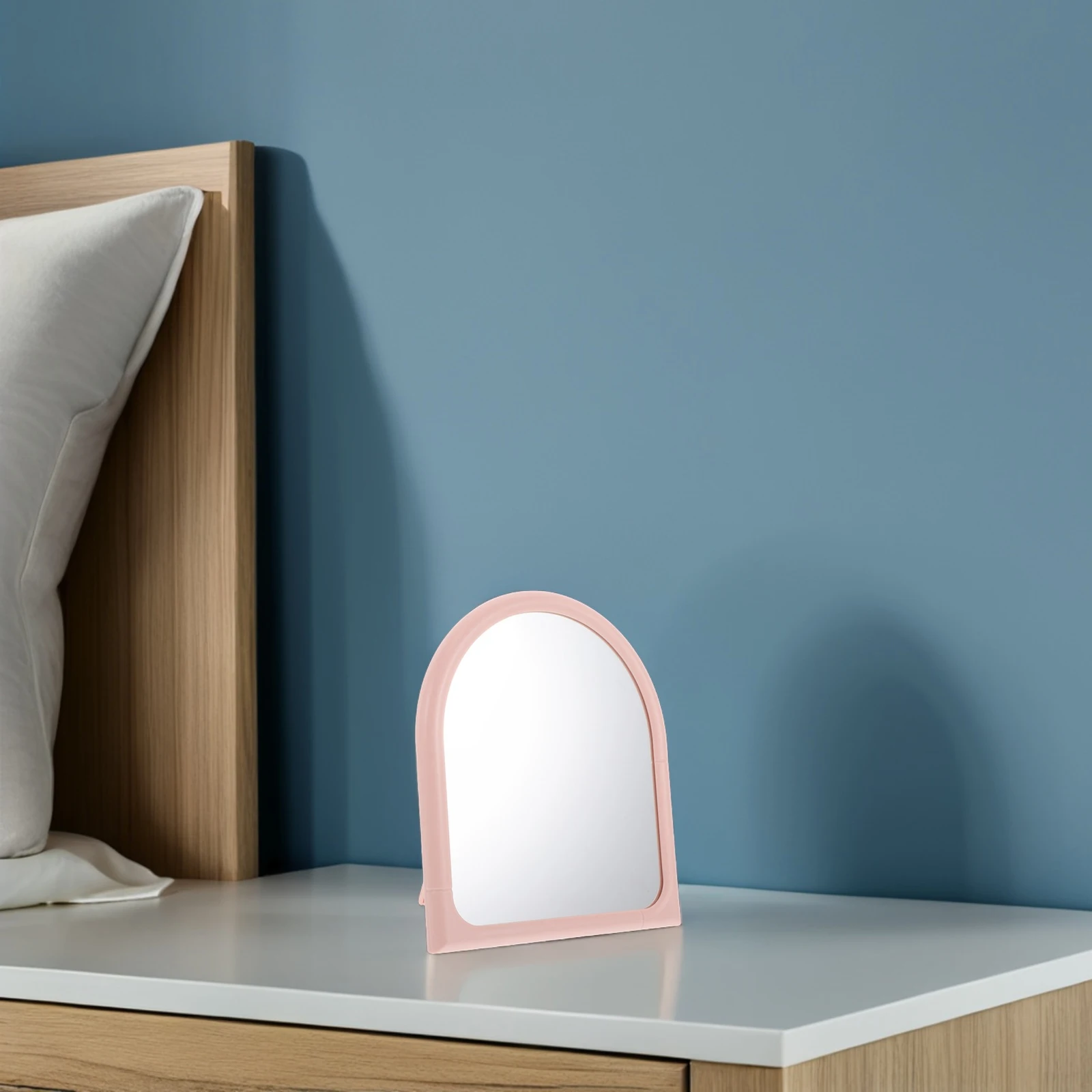 

Portable Aesthetic Mirror Unisex Design Adjustable Angles Large Surface Easy Storage for Travel Business Trips