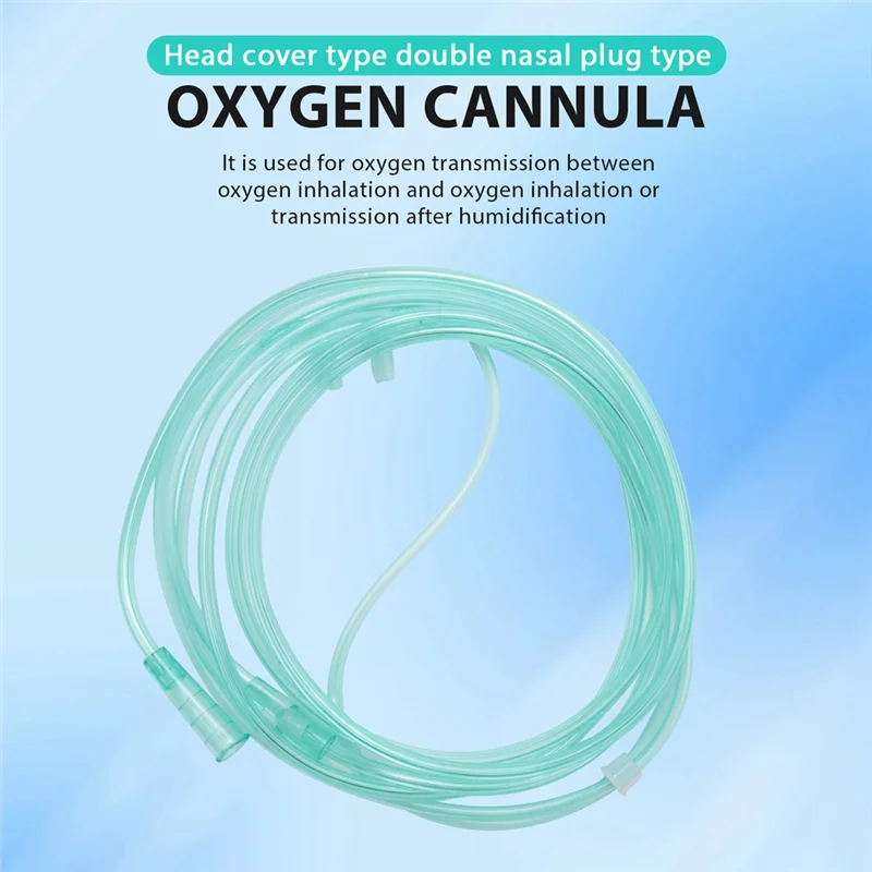 

B05C-60Pcs Oxygen Cannulas 2 Meters Nasal Cannula Soft Nasal Oxygen Tubing O2 Cannula For Adults