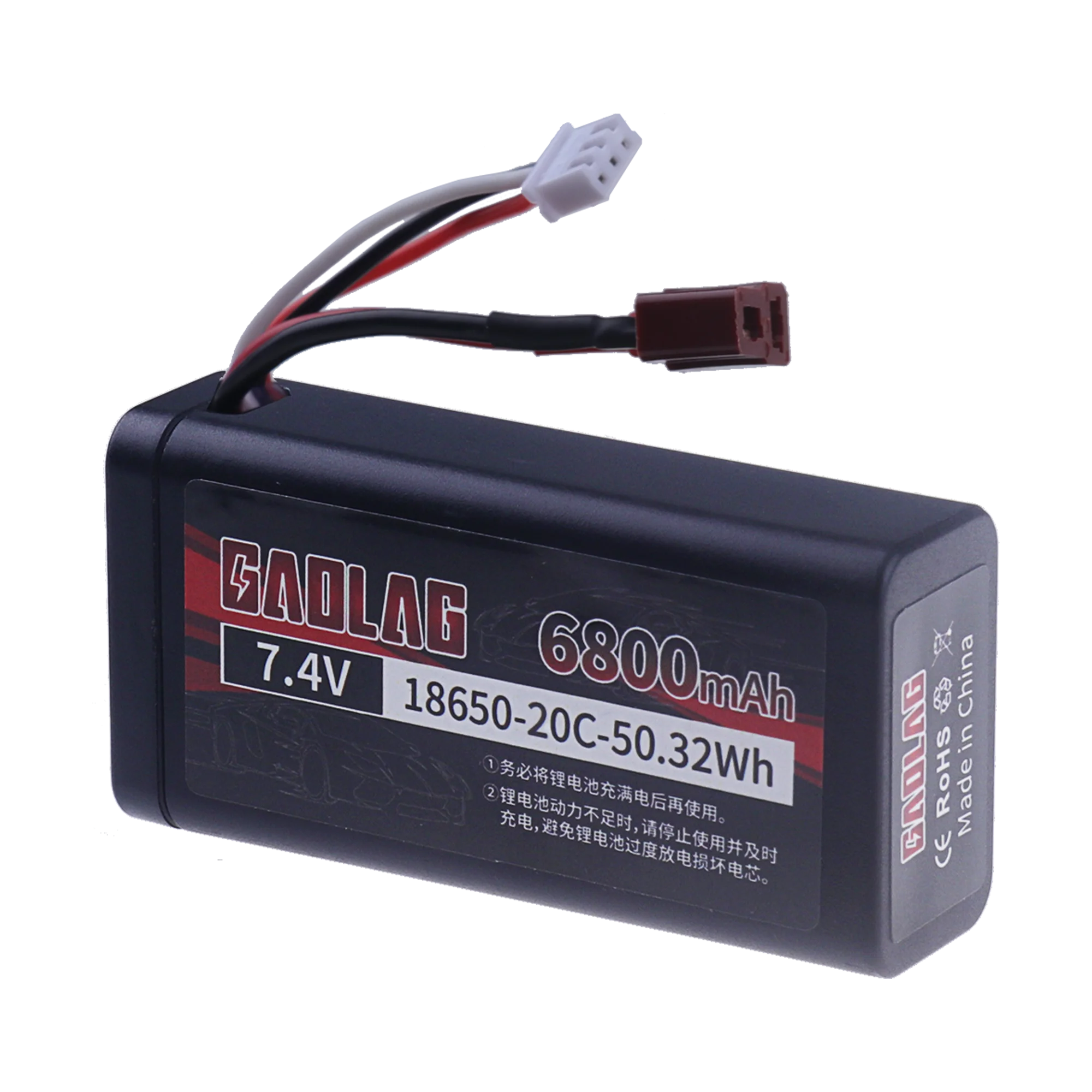 7.4V 6800Mah 18650 Lipo Batterij Voor Q46 Wltoys 10428/12428/12423 X9115 144001 Rc Auto Reserveaccessoires Hoge Capaciteit 2S Batterij