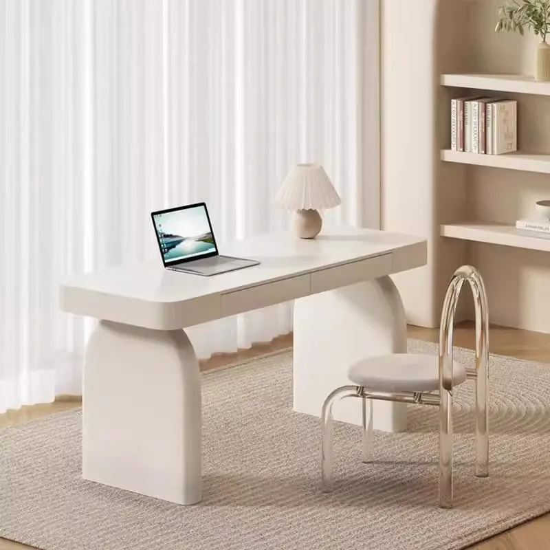 Cream wind solid wood desk home girls bedroom light luxury learning office