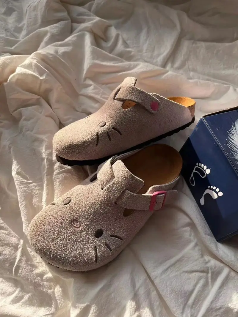 Hello Kitty Girl Slippers Sanrio Cute Anime Summer Female Thick Sole Flat Shoes Sweet Cartoon Outdoor Anti Slip Slippers Gifts image 3