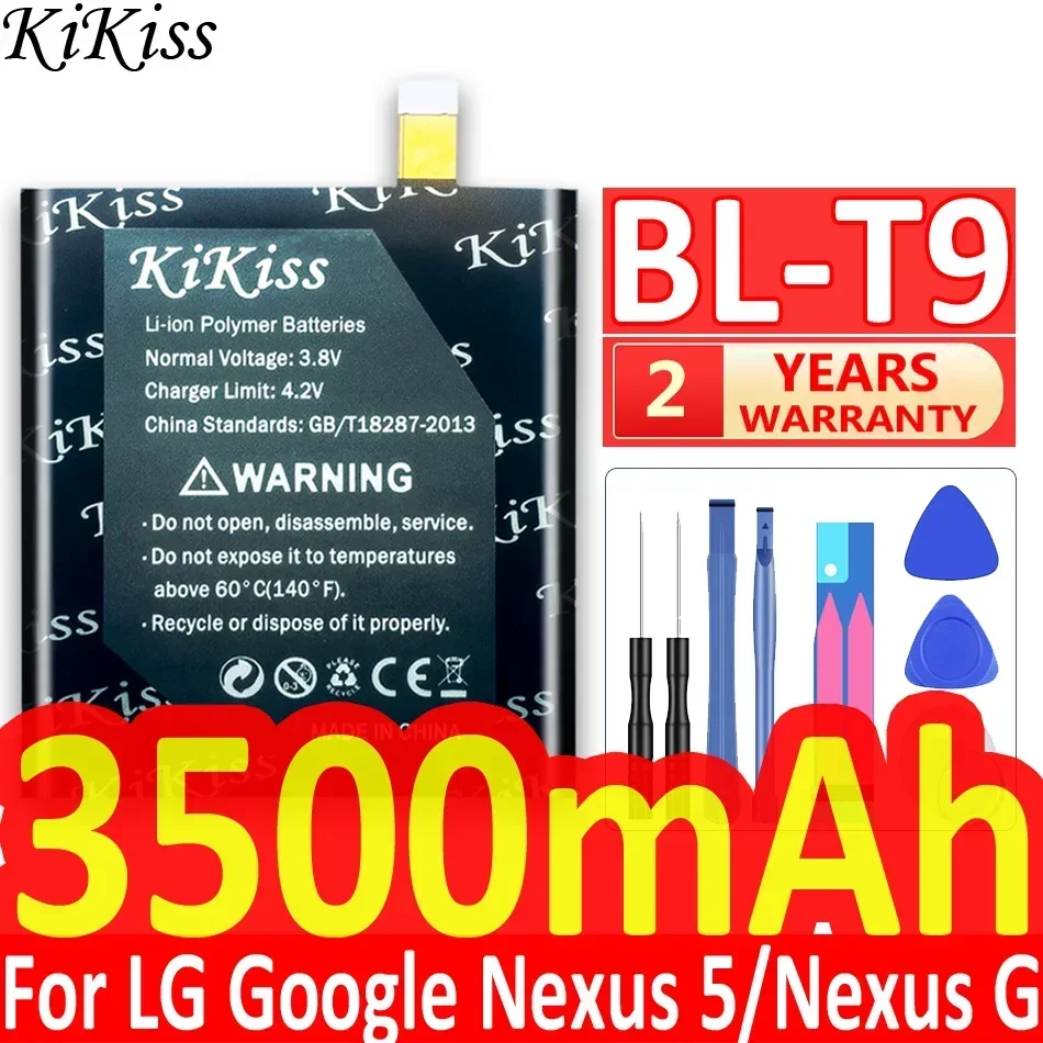 

Аккумулятор KiKiss 3500 мАч BL-T9 для LG Google для Nexus 5/G E980 D820 D821 Megalodon D8 BL T9