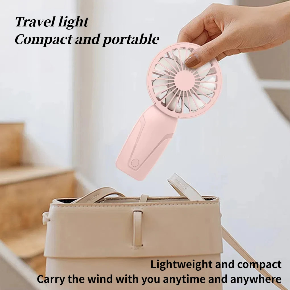 Летний модернизированный портативный вентилятор Xiaomi, 3-скоростной бесшумный мини-ручной вентилятор, перезаряжаемый через USB маленький вентилятор для детей, женщин, мужчин, путешествий на открытом воздухе