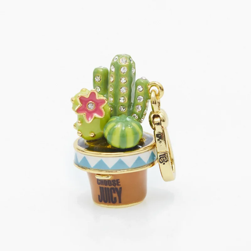 1-piece set, cute cactus pendant, ladies' bag decoration, fashionable luxury necklace pendant