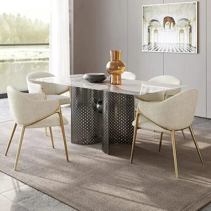 Unique and Comfortable Nordic Dining Chair Metal Party Comfortable Hotel Chair Designer Sillas De Comedor Lounge Furniture